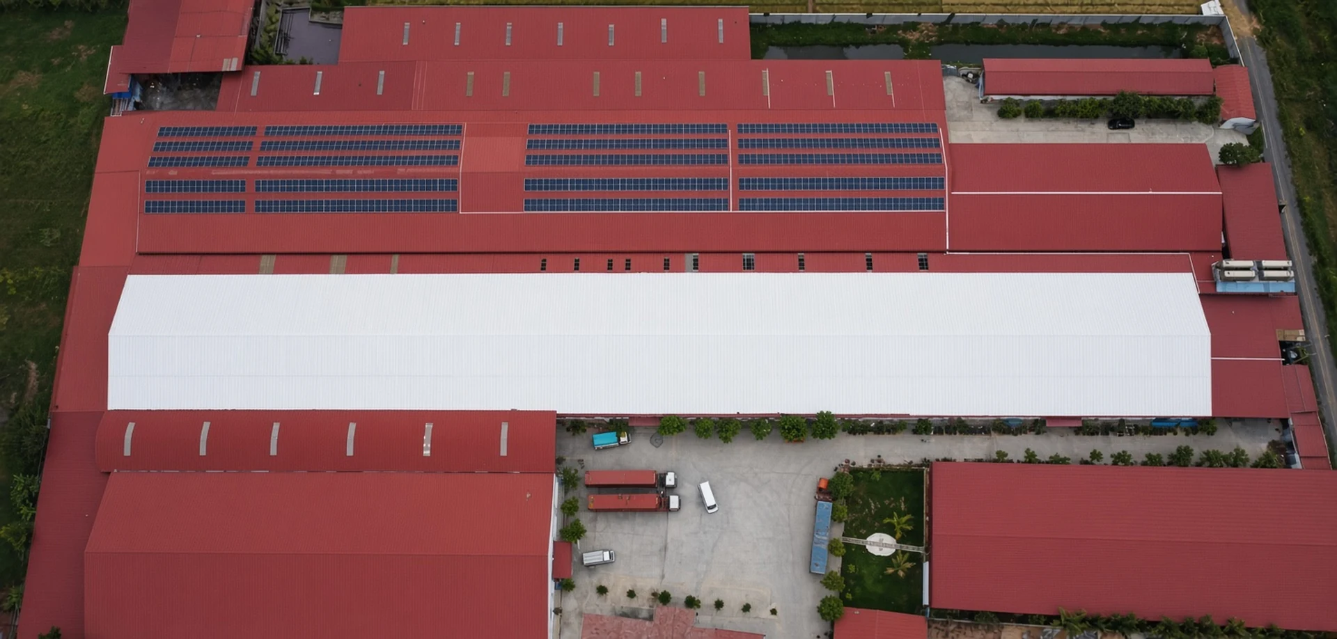Aerial view of the Chun Xue factory campus
